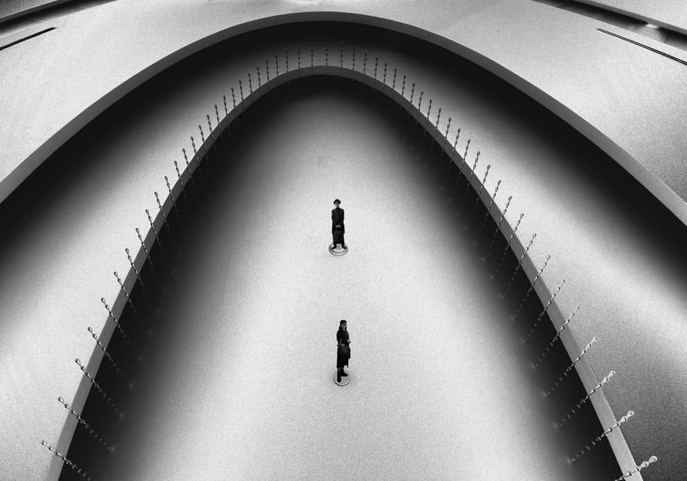 Sleek Architectural Symmetry by Harry Verschelden — canvas wall art