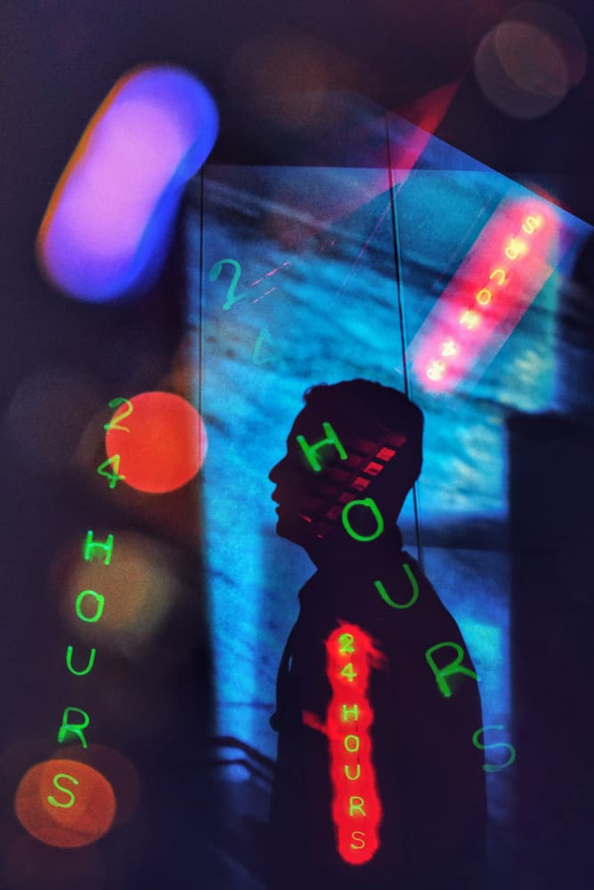 Neon City Silhouette by Rahel Jo — canvas wall art