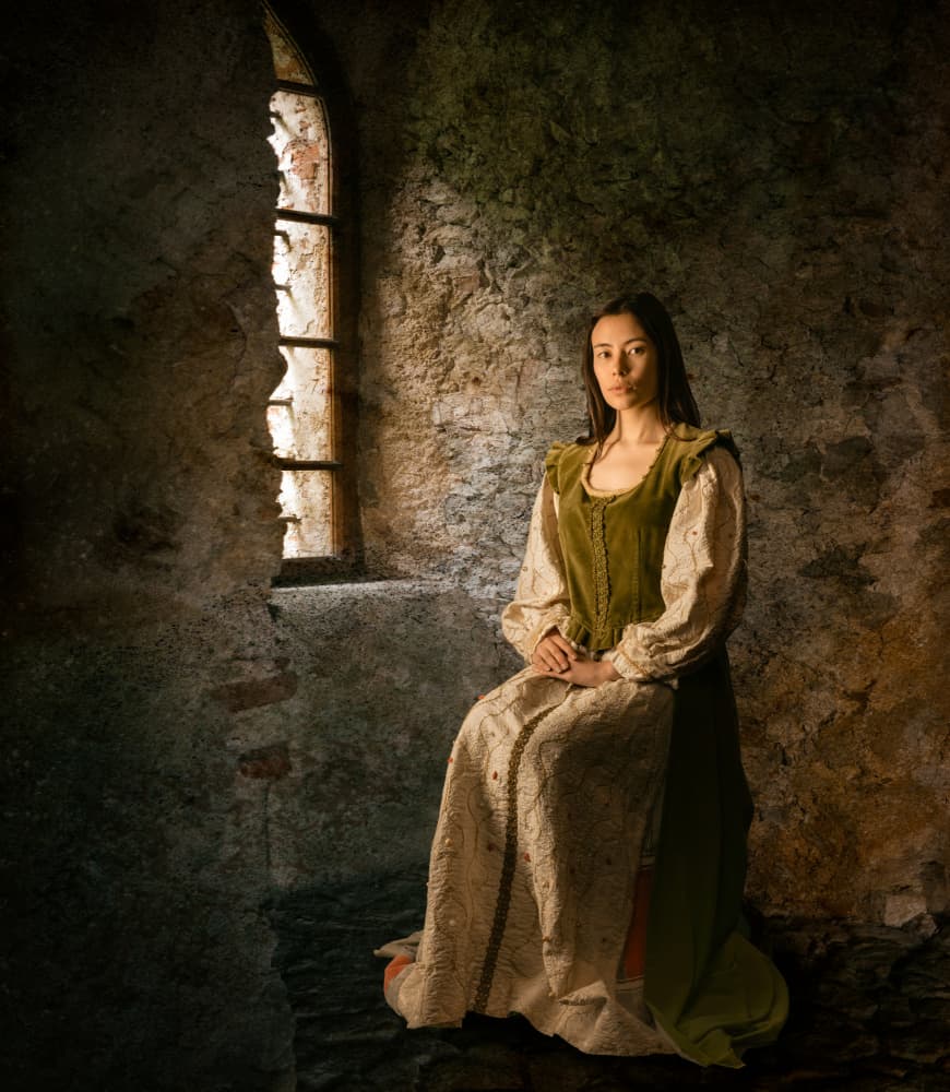 Medieval Woman at Window by Colin Dixon — canvas wall art