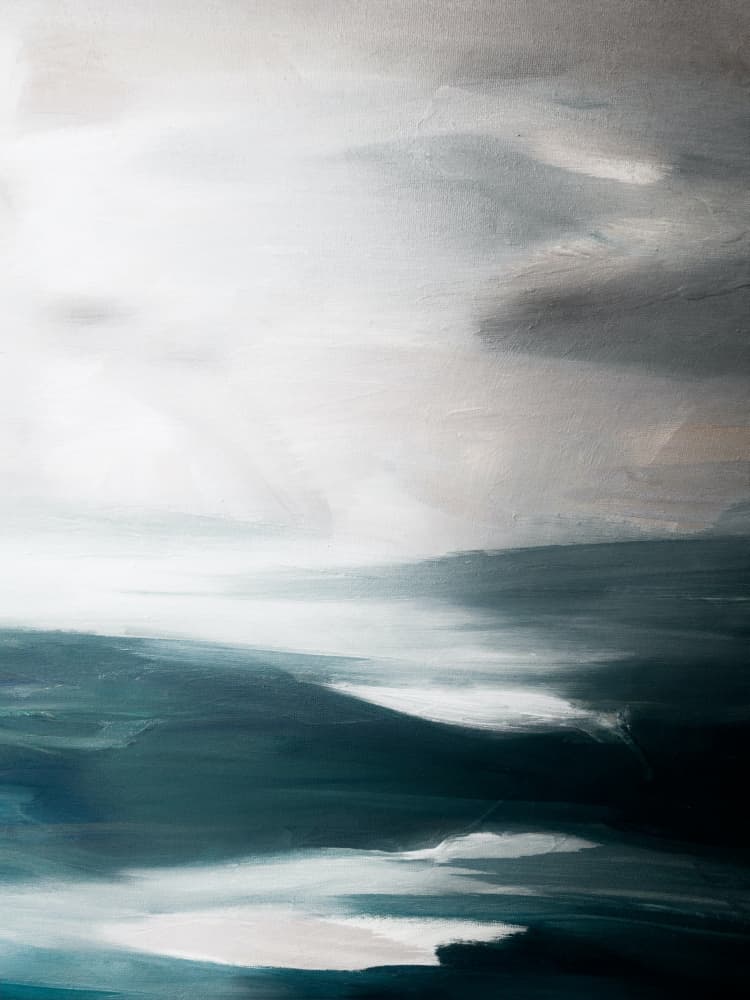 Serene Abstract Seascape by Ejaaz Haniff — canvas wall art