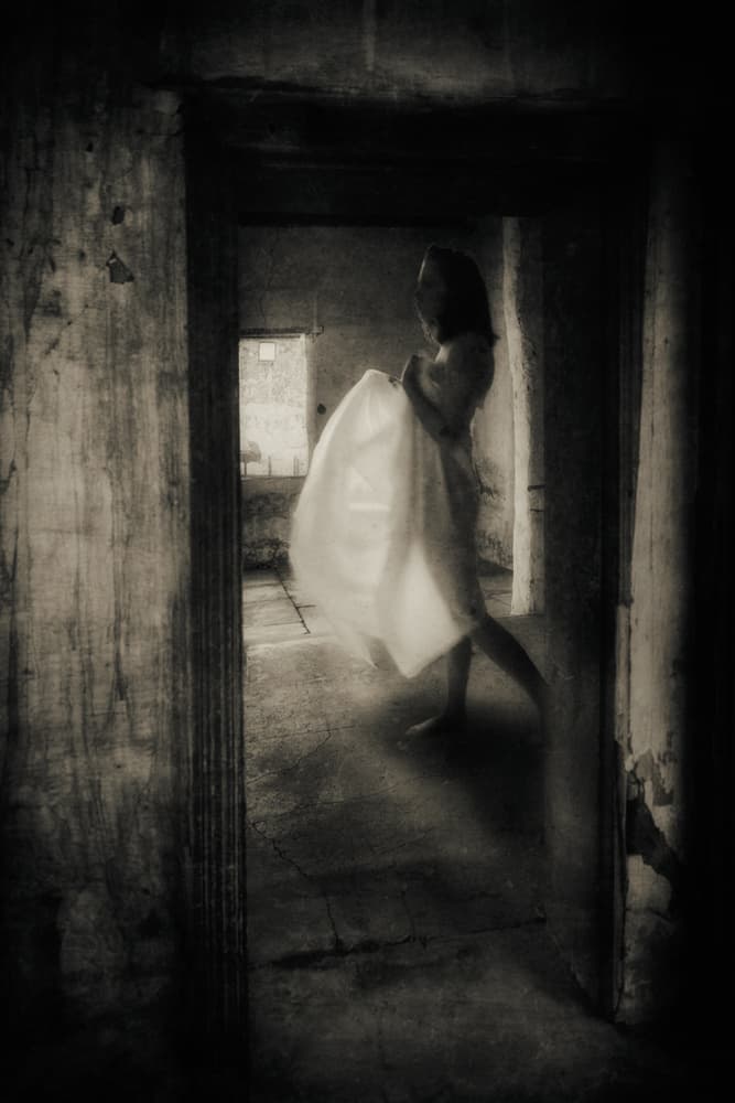 Ethereal White Dress by Charlaine Gerber — canvas wall art