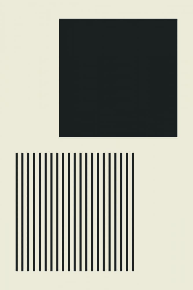 Black Square Stripes by jay stanley — canvas wall art