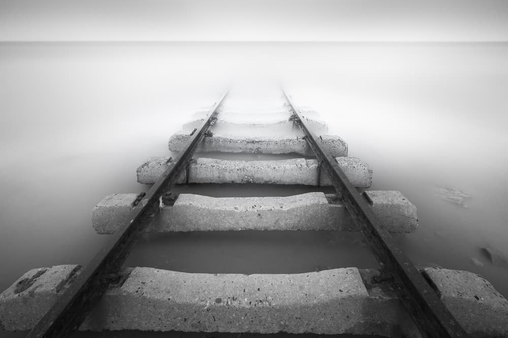 Tracks into the Mist by Tony Xu — canvas wall art