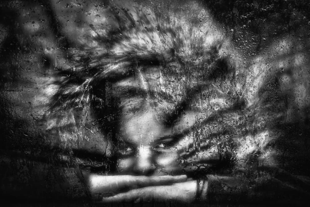 Mysterious Woman's Gaze by Ummu Nisan Kandilcioglu — canvas wall art