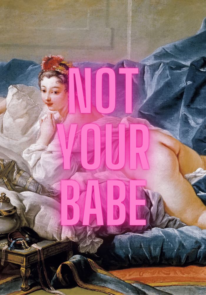 Pink Not Your Babe by Athene Fritsch — canvas wall art