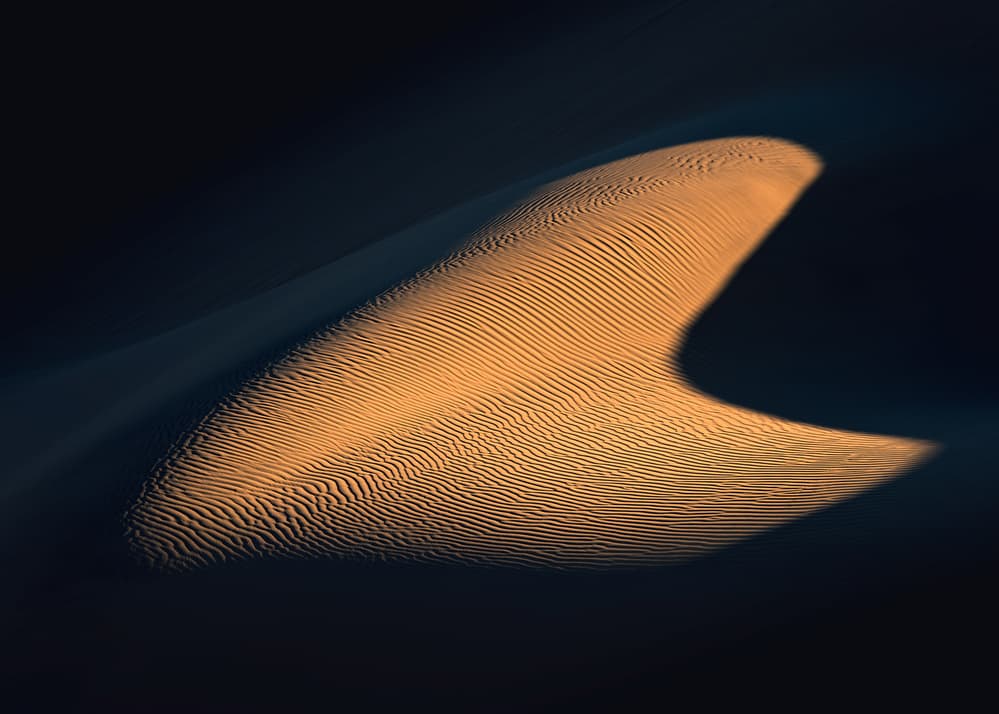 Sunlit Sand Dune by Majid Behzad — canvas wall art