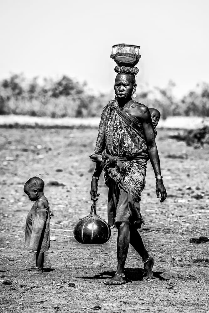 African Mother with Children by Vedran Vidak — canvas wall art