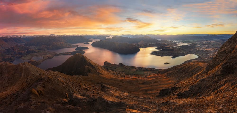 Mountain Lake Sunset by Yan Zhang — canvas wall art