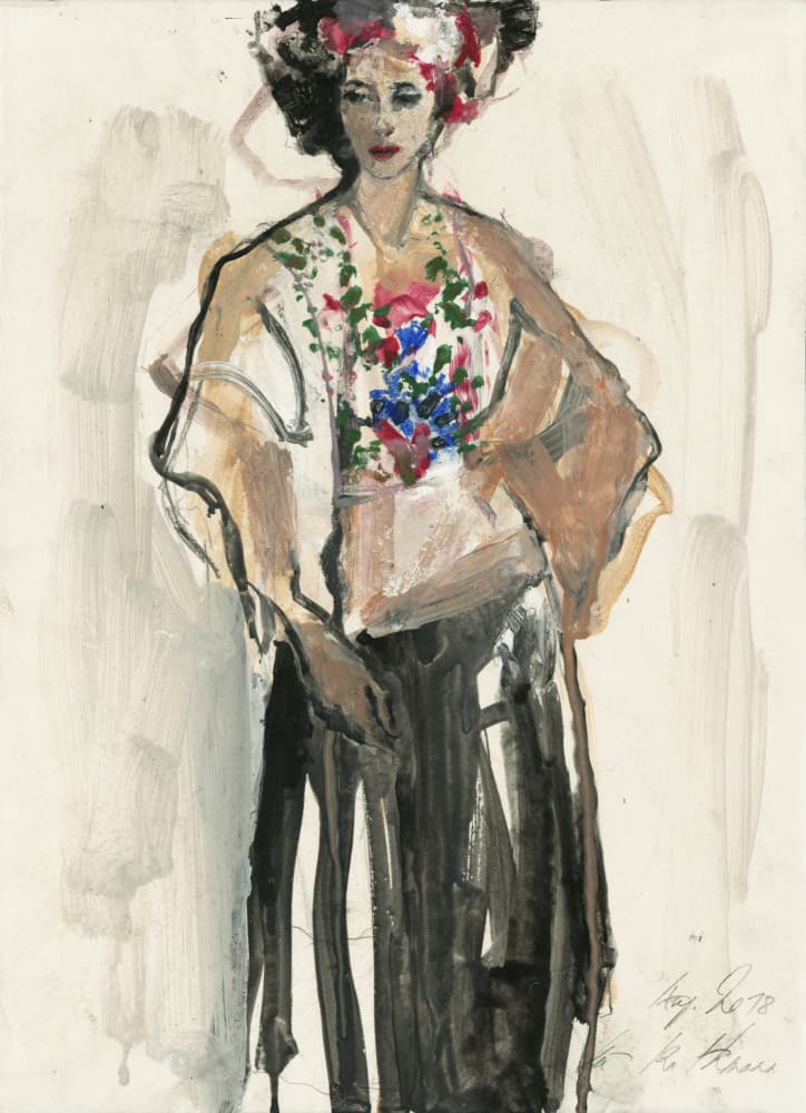 Vibrant Floral Fashion by Ute Rathmann — canvas wall art