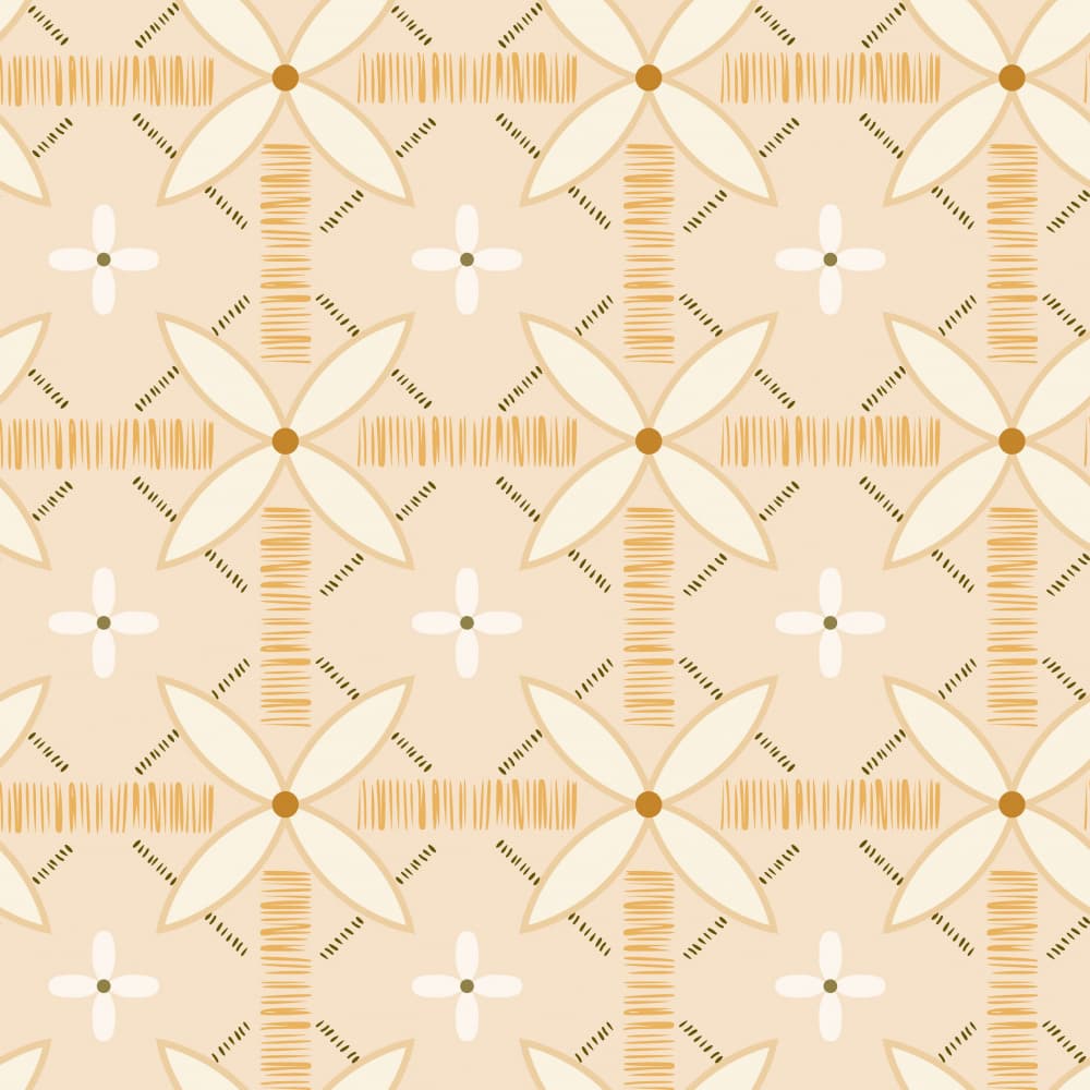 Earthy Floral Geometry by Annick — canvas wall art