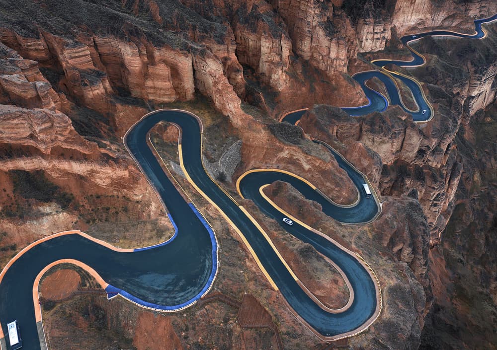 Winding Canyon Road by MiracleGuo — canvas wall art
