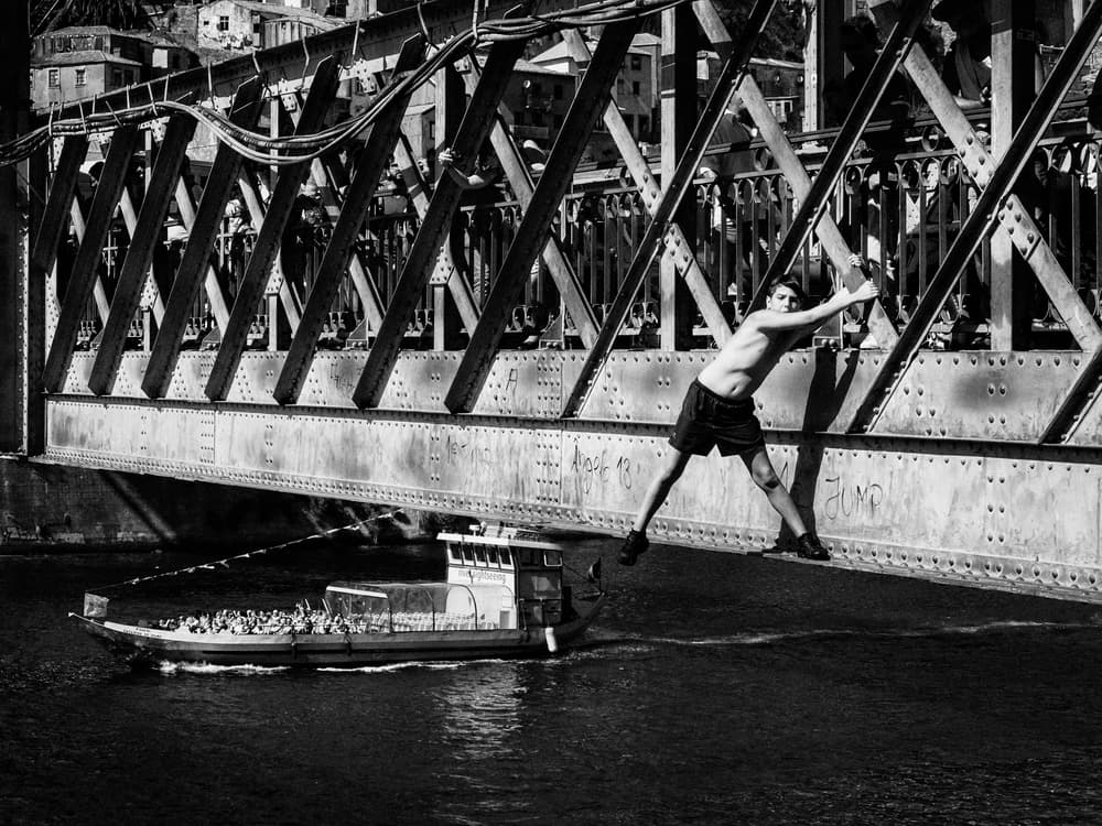 Daring Bridge Pose by Laura Mexia — canvas wall art