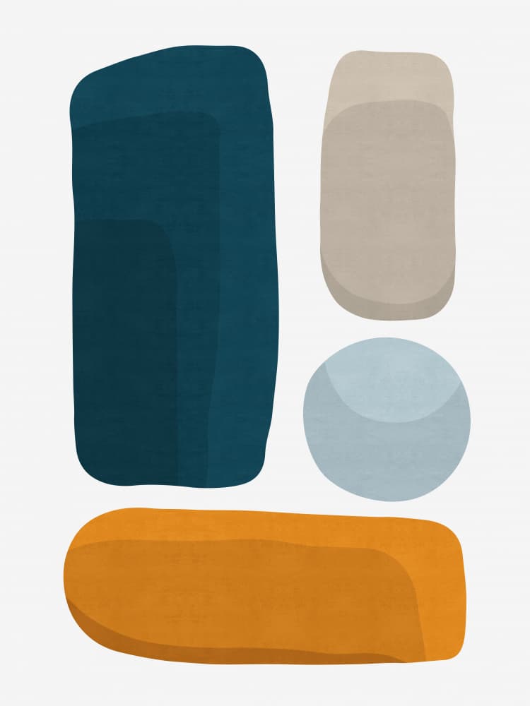 Organic Abstract Shapes by Vitor Costa — canvas wall art