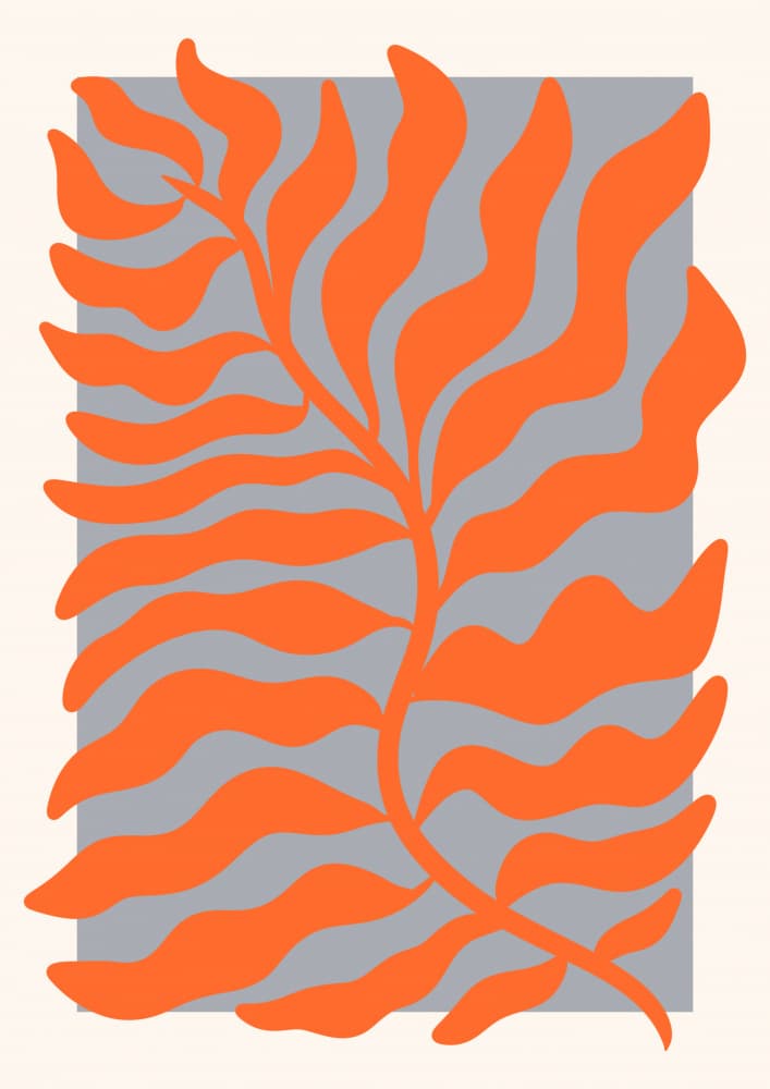 Flowing Orange Leaves by RS LAB STUDIO — canvas wall art
