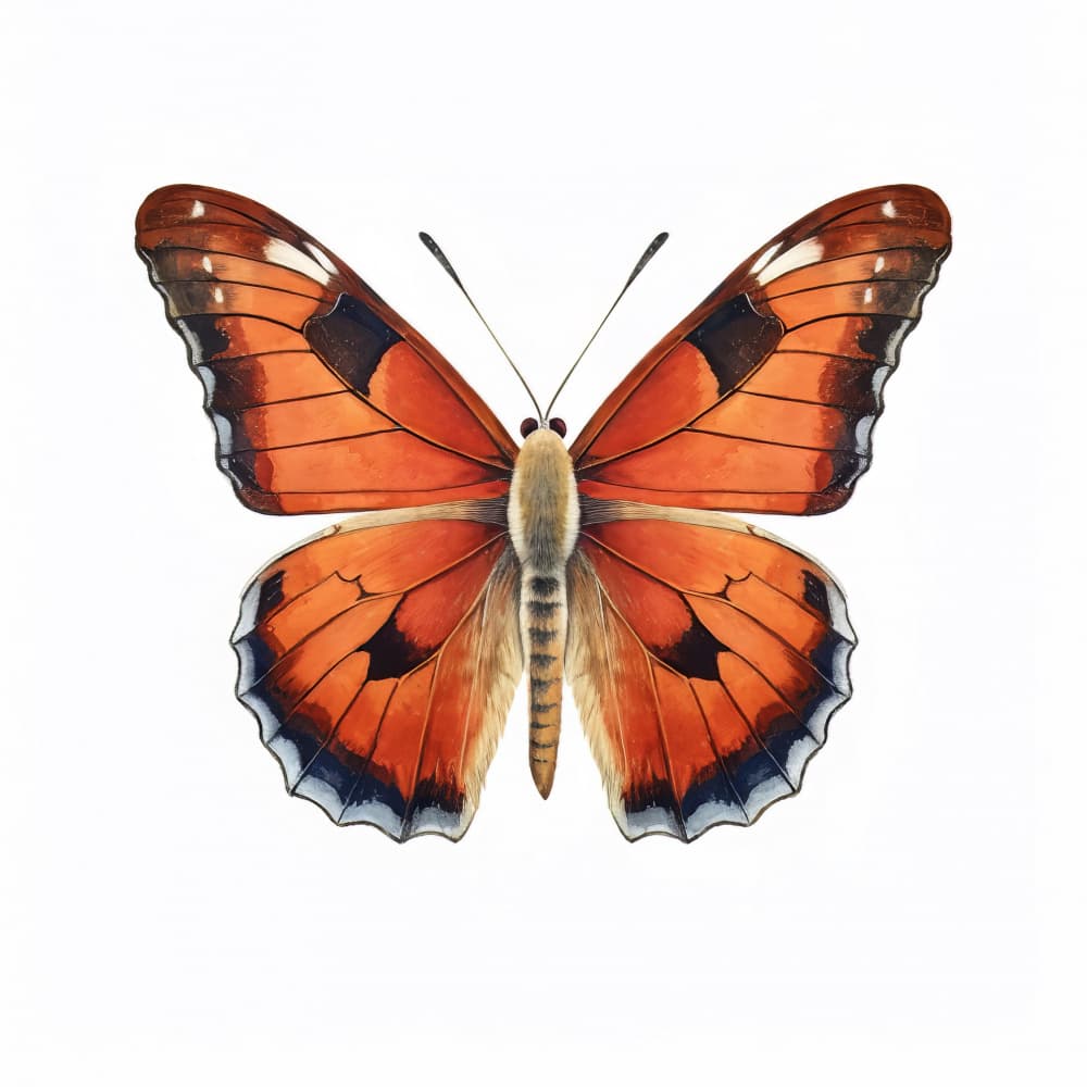 Vibrant Orange Butterfly by Bilge Paksoylu — canvas wall art