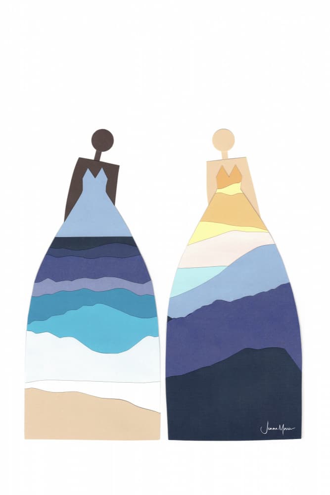 Serene Landscape Figures by Jemma Morris — canvas wall art