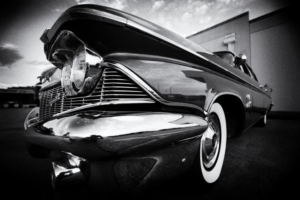 Vintage Chrome Auto by Michael Burlak — canvas wall art