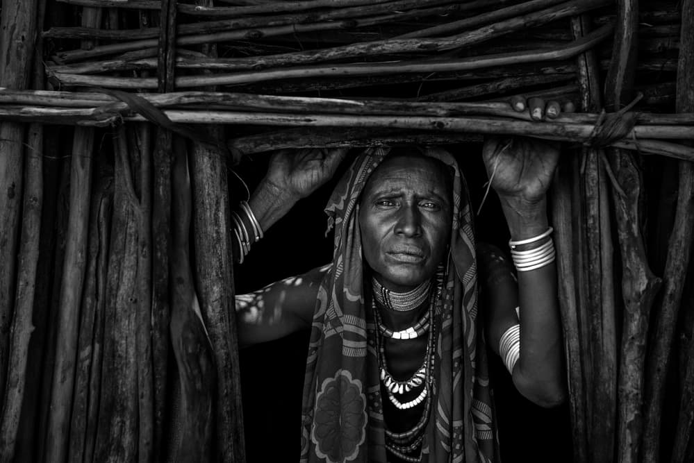 Tribal Woman Gaze by Mohammed Al Sulaili — canvas wall art