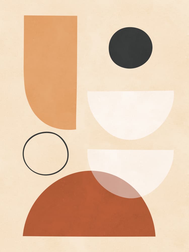 Earthy Abstract Shapes by Vitor Costa — canvas wall art