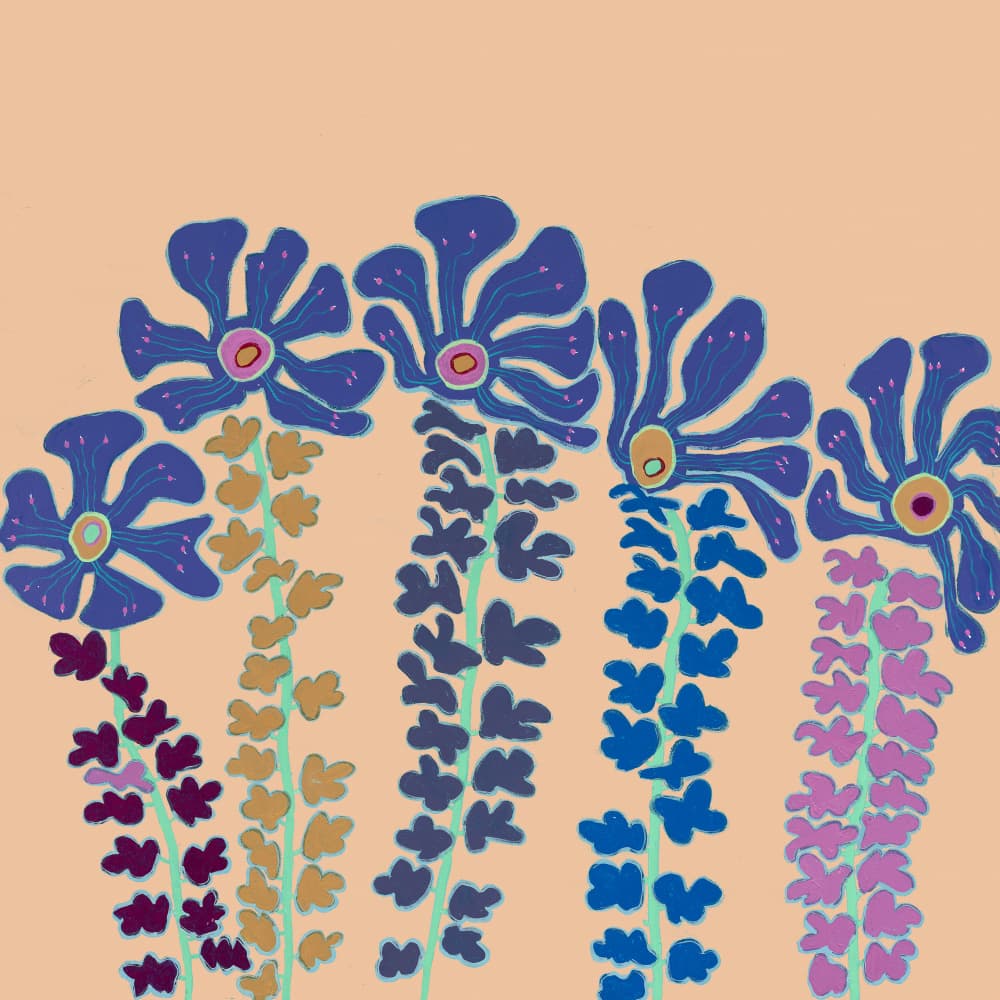 Abstract Garden Blooms by Helen Joynson — canvas wall art