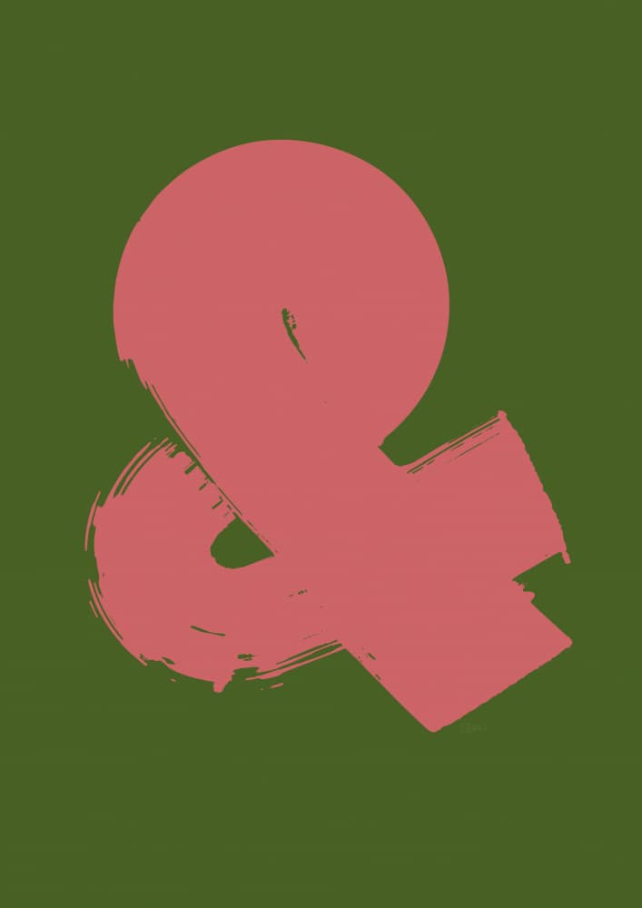 Ampersand GreenPink by Sofie Björkgren-Näse — canvas wall art