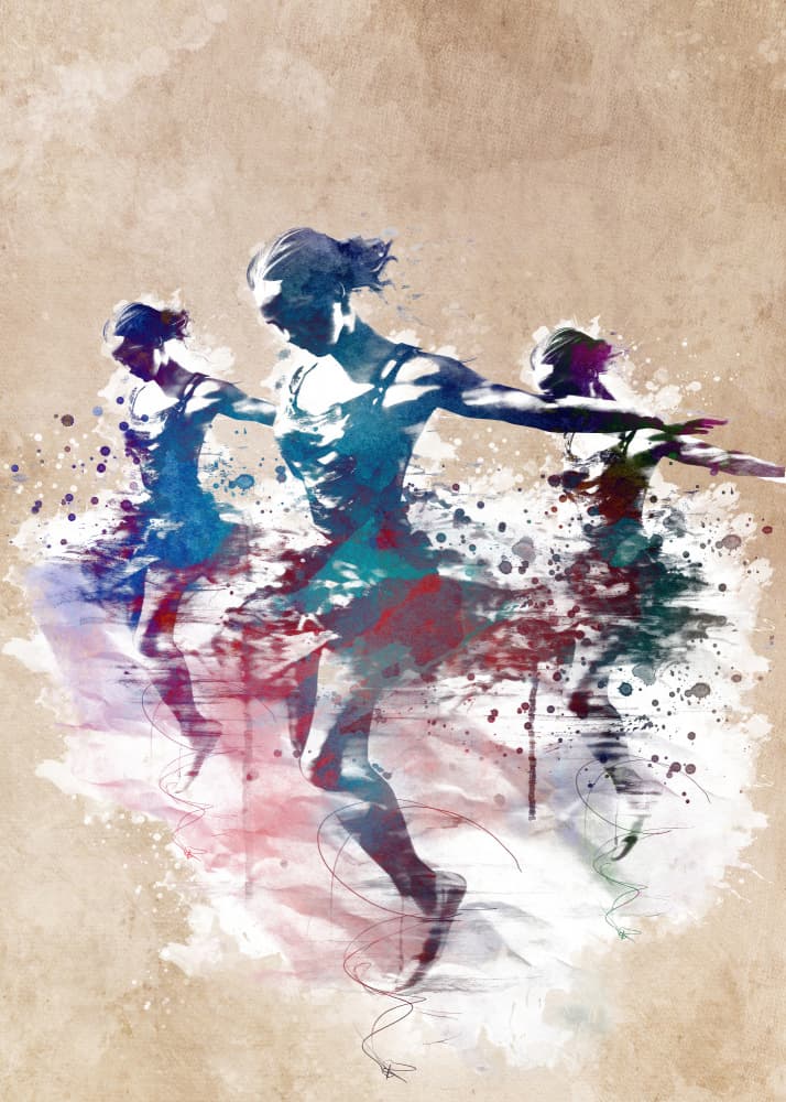 Dynamic Dance Movement by Justyna Jaszke — canvas wall art