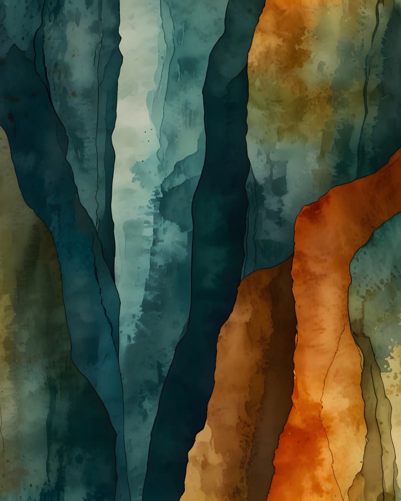Rust and Teal by Kintsugi99 — canvas wall art