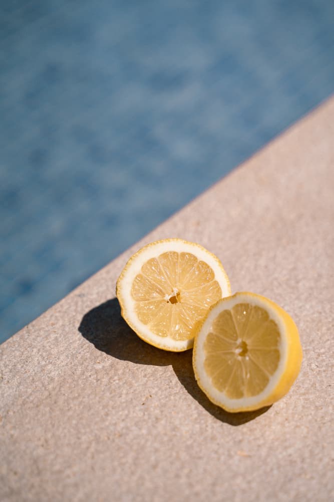 Fresh Lemon Poolside by Henrike Schenk — canvas wall art