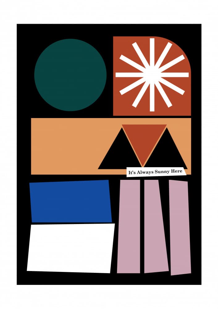 Sunny Geometric Abstract by Frances Collett — canvas wall art