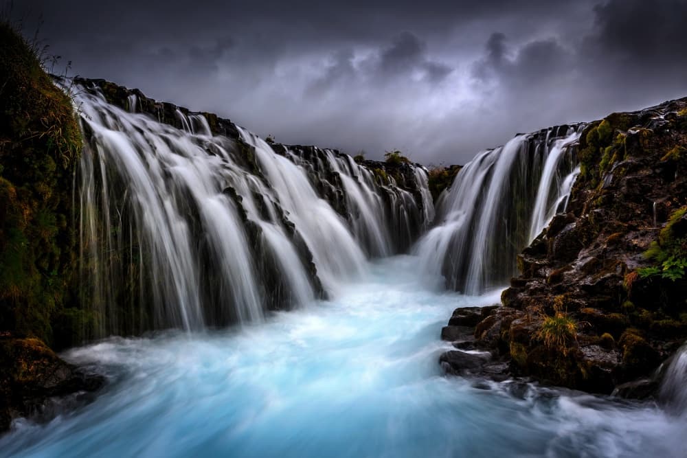 Dramatic Waterfall Landscape by Sus Bogaerts — canvas wall art