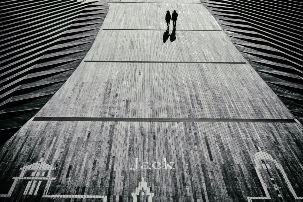 Modern Path Silhouettes by Shigehiro Ono — canvas wall art