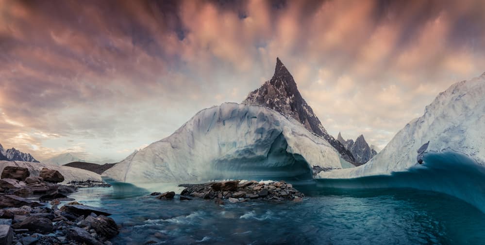 Glacial Mountain Majesty by qiye — canvas wall art