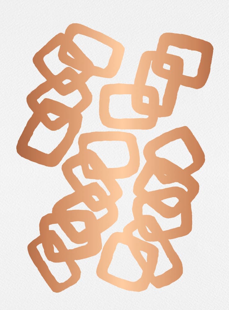 Rose Gold Geometry by Michele Channell — canvas wall art