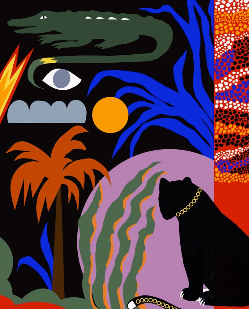 Wild Jungle Night by Josie George — canvas wall art