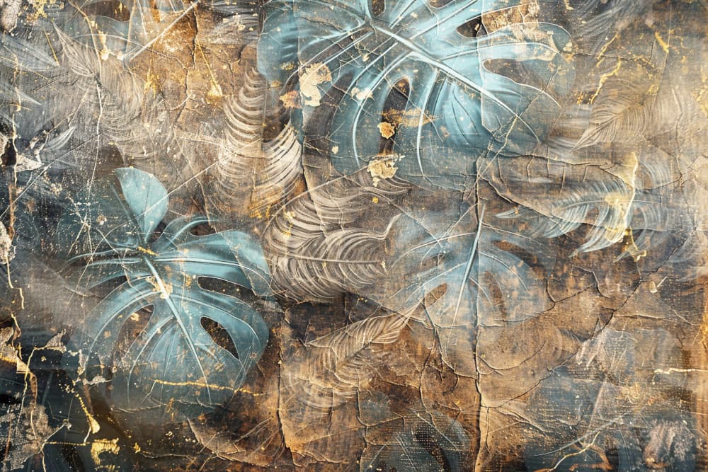 Golden Tropical Foliage by Rafal Kulik — canvas wall art