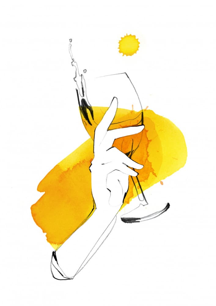 Golden Splash In Hand by Ekaterina Koroleva — canvas wall art