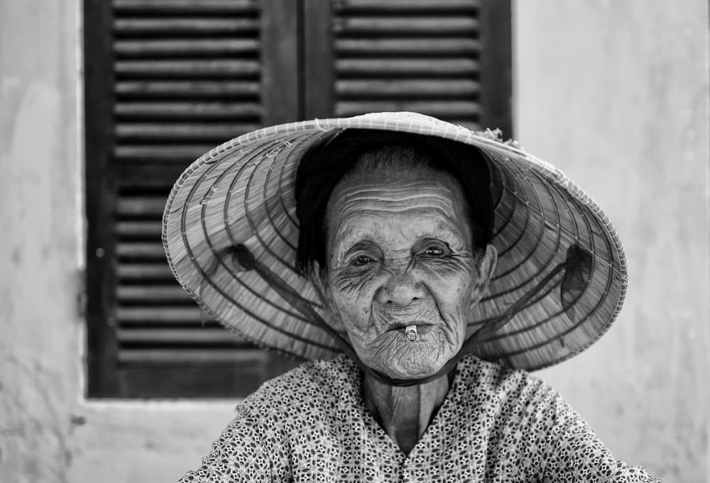 Vietnamese Woman Cone Hat by Kieron Long — canvas wall art