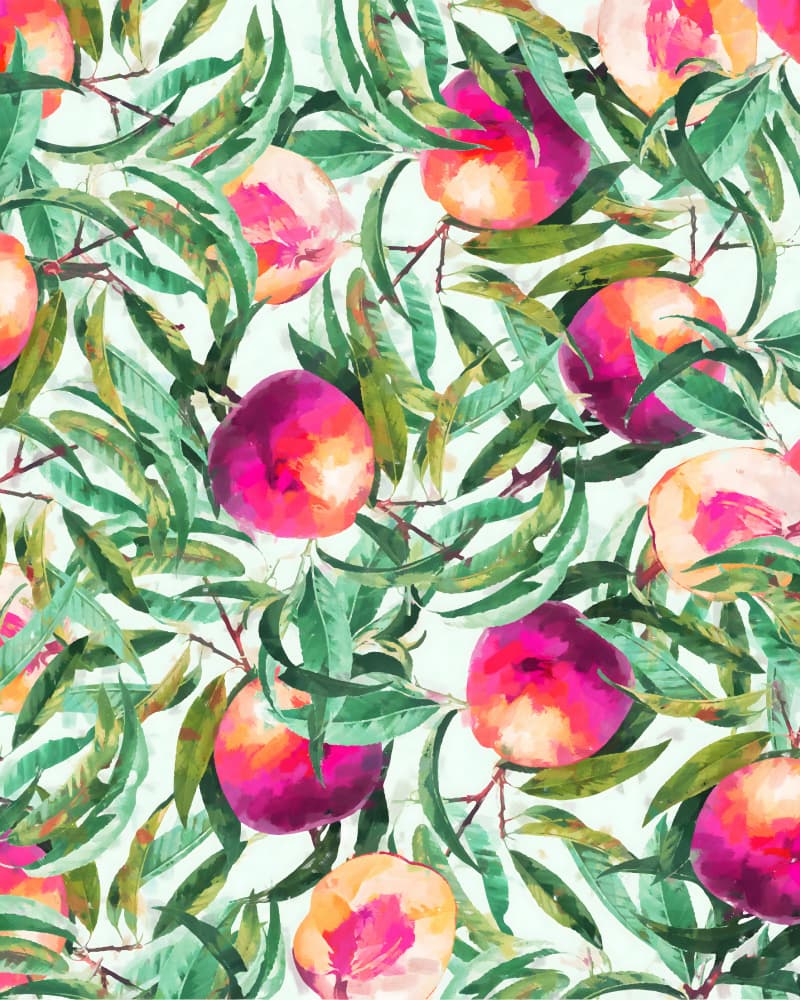Vibrant Peach Pattern by Uma Gokhale — canvas wall art