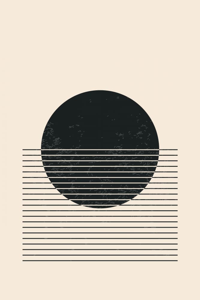 Modern Geometric Sunset by jay stanley — canvas wall art