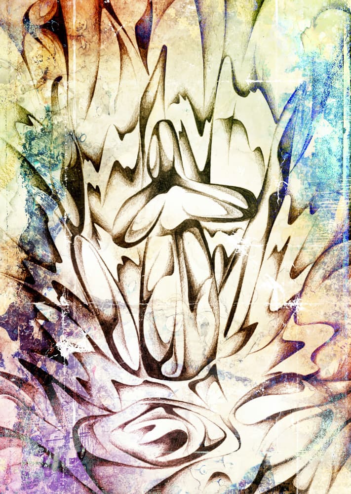 Abstract Organic Bloom by Rafal Kulik — canvas wall art