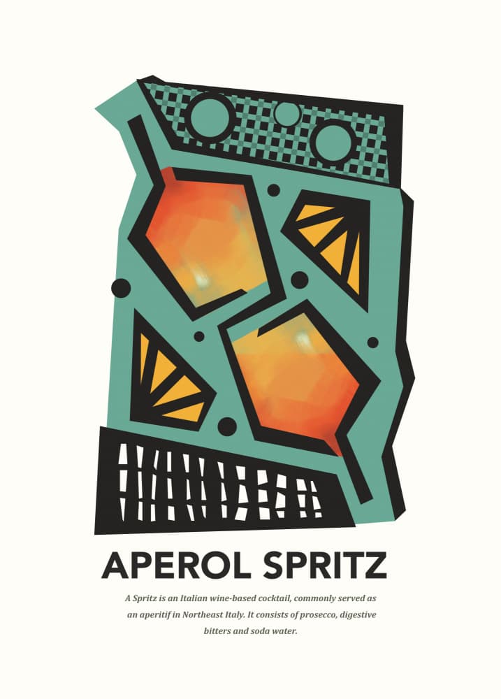 Aperol Spritz Abstract by Dion Gem — canvas wall art