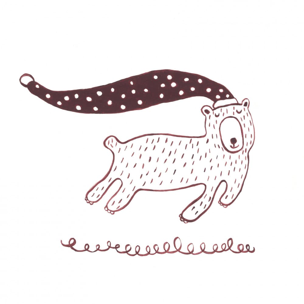 Cute Bear In Nightcap by Christina Heitmann — canvas wall art