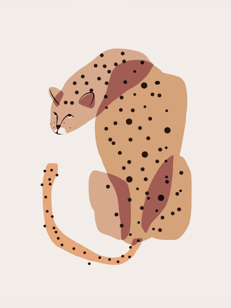Serene Spotted Cheetah by Little Dean — canvas wall art