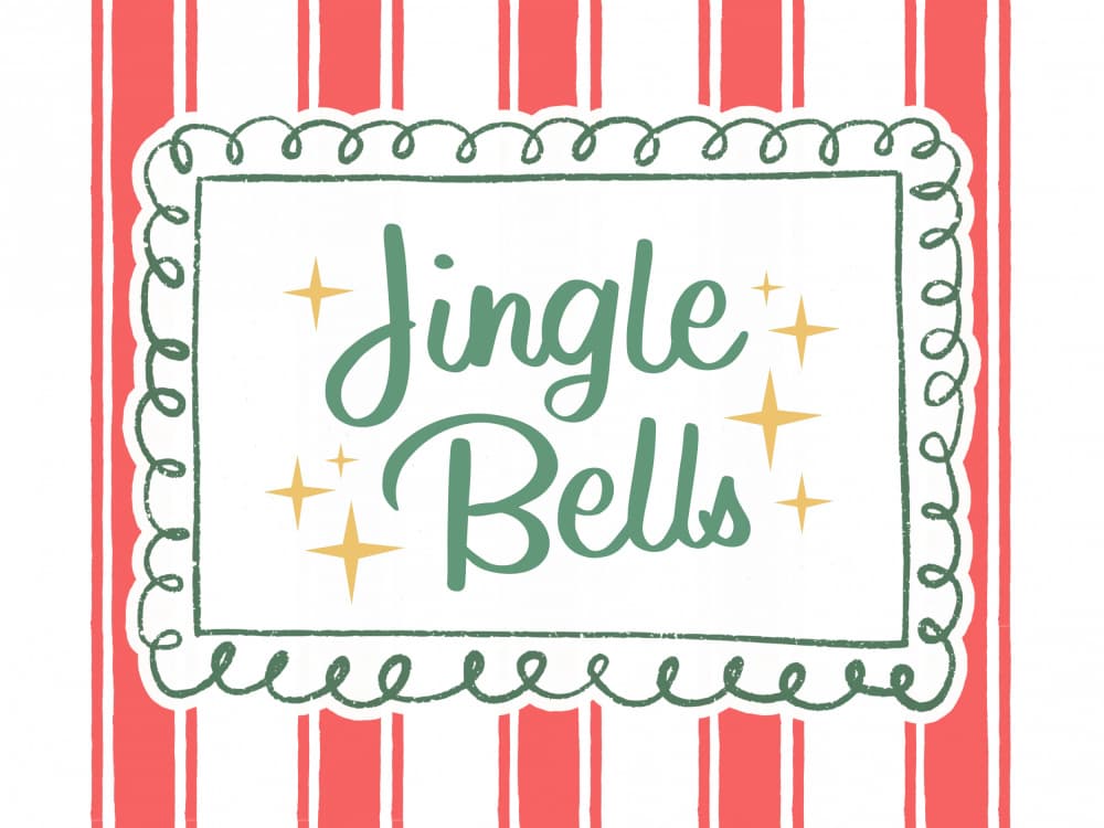 Jingle Bells Holiday by Jolly and Dash — canvas wall art