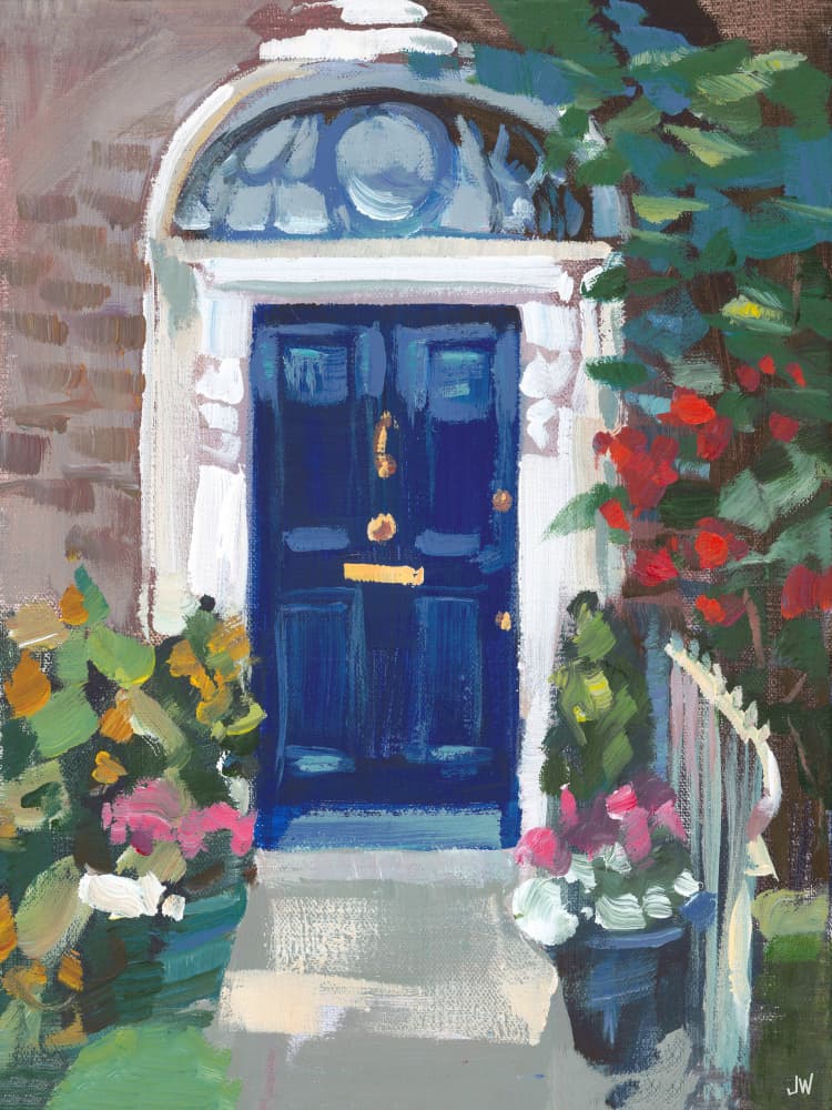 Blue Door by Jenny Westenhofer — canvas wall art