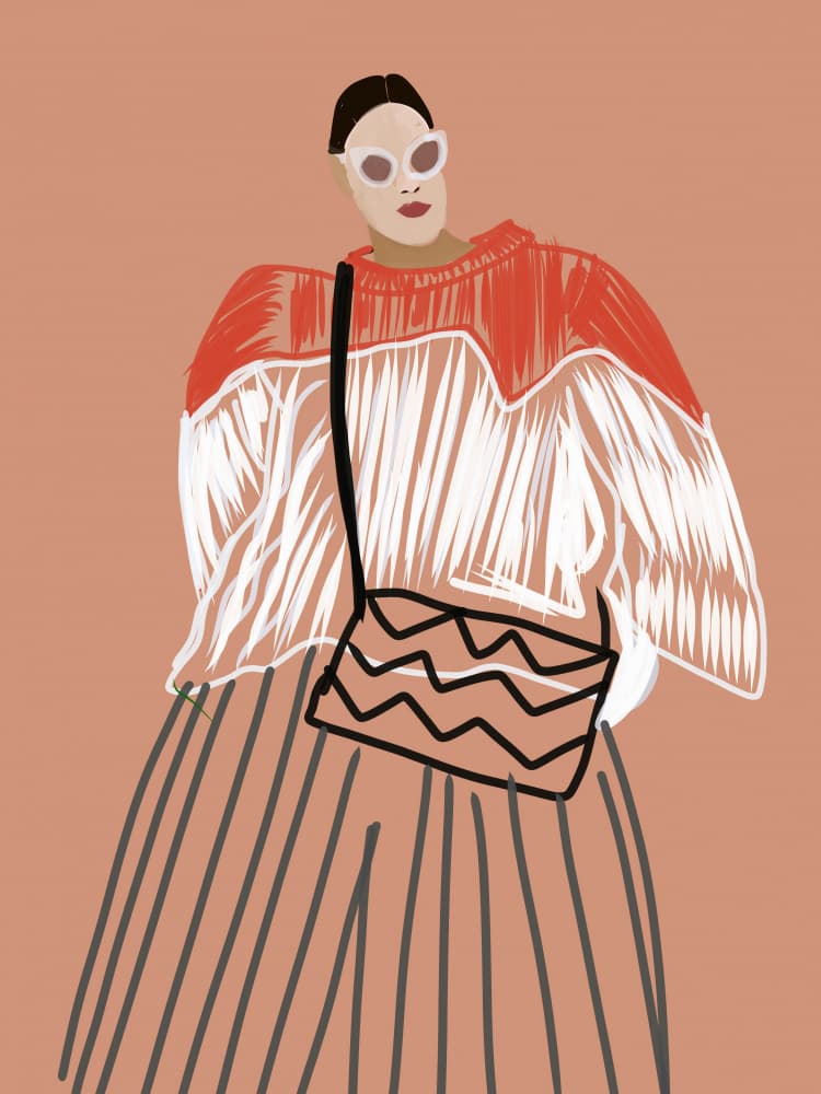 Chic Fashion Illustration by casa cartissi — canvas wall art