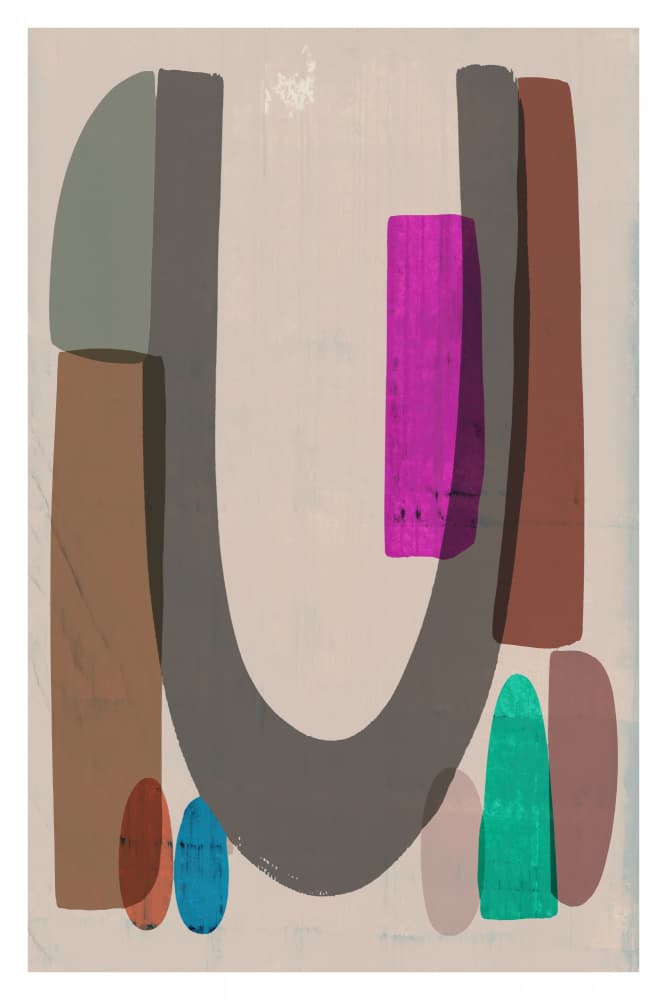 Vibrant Abstract Shapes by cartissi — canvas wall art