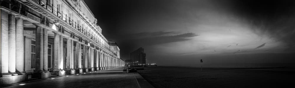 Oceanfront Columns Night by Bruno Flour — canvas wall art