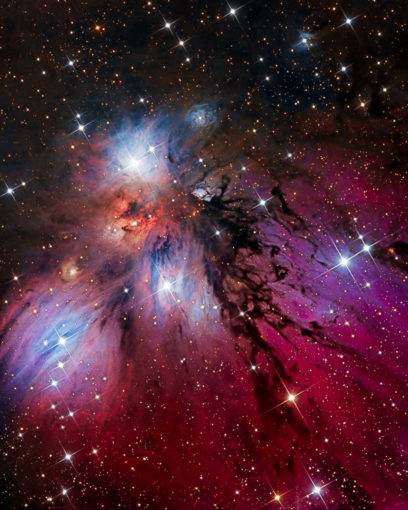 Vibrant Cosmic Nebula by Vikas Chander — canvas wall art