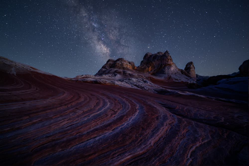 Milky Way Desert Rocks by Wenjin Yu — canvas wall art